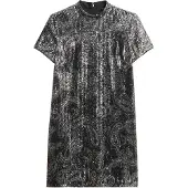 Superdry for woman. W8012021A Silver Sequin Dress (S), Party, Polyester, Short sleeve