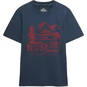 Superdry for man. M1012378A Retro Outdoor T-shirt Rlxd navy (M), Casual, Cotton, Short sleeve