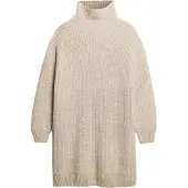 Superdry Chunky Rib Lang Ermet Midi-kjole