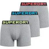 Superdry for man. M3110452B Pack of 3 Boxers Text grey (L), Homewear, Cotton