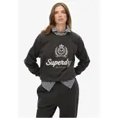 Superdry for woman. W2012468A Country Club sweatshirt black (XXS), Casual, Cotton, Long sleeve