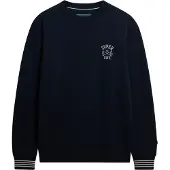 Superdry for man. M2014281A Athletic Club Crew Sweatshirt navy (L), Casual, Cotton