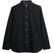 Superdry for man. M4011065A Essentials Shirt black (L), Casual, Cotton, Long sleeve