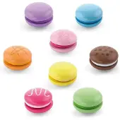 Vigatoys tre-kake-sett med fargerike makroner Toys, 8 deler