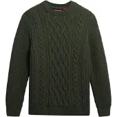 Superdry for man. M6110697A Jacob Cable green jumper (XXL), Casual, Acrylic