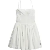 Superdry for woman. W8012023A Broderie Cami Mini Dress white (XL), Casual, Cotton, Sleeveless / Straps