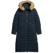 Superdry for woman. W5011790A Fuji Coat Long navy (XS), Casual, Recycled Polister, Sustainable