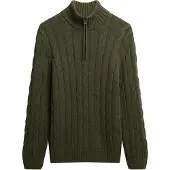 Superdry for man. M6110698A Jacob Cable green jumper (XXL), Casual, Acrylic, Long sleeve
