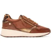 Carmela for woman. 16244202-CAMEL Leather Sneakers 162442 brown (37), 3 to 5 cm, Zip, Casual
