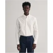 Gant for man. 3000300 Pinpoint Oxford Regular Fit Shirt white (L), Casual, Cotton, Long sleeve