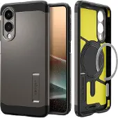Spigen Tough Armor MagSafe-etui for Samsung Galaxy S25 Edge - grå/svart