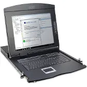 Digitus Professional DS-72210-1GE - KVM-konsoll med KVM-svitsj - 1 porter - Tysk - 17 - kan monteres i rack - 1280 x 1024 @ 60 Hz - 1000:1 - svart, RAL 9005 - 1U
