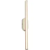 Briloner LED-vegglampe Ruth, lysegrå/brun, høyde 60 cm, 3 000 K