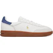 Ralph Lauren for man. 809P13078004 Off-white Bedford Leather Sneakers (46), Flat, Laces, Casual