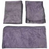 Wella Beauty Salon Towel Set- Spa Shampoo Bed Towel, Headband, Bath Towel
