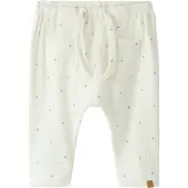 Lil´ Atelier Lil' Atelier Bukser - Rib - Loose - Noos - Coconut Melk/Sleet Do - - 74 - Bukser - bomull