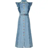 Y.A.S Yascawi Denim Midikjole