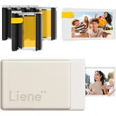 Liene Pearl N200 Pro 2x3 bærbar fotoprinter-kit (gull)
