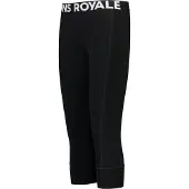 Mons Royale Cascade Merino Base Layer 3/4, Stillongs, Dame, Black