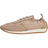 Pepe Jeans for woman. PLS400035 Blair beige leather sneakers (40), 3 to 5 cm, Split Leather, Laces, Casual