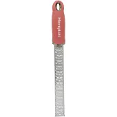Microplane zester kjøkkenrasp i leppestiftrosa for sitrusfrukter, parmesan
