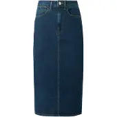 Pepe Jeans for woman. PL90119455CB Willa Midi blue skirt (S), Casual, Cotton, Denim
