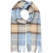 Suitable Skjerf Rutete Merinoull Flerfarget Beige Blå