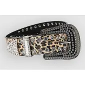 Broken Promises Leopard Lust Rhinestone Belte