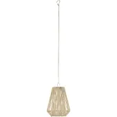 LINDBY LED-solcellelampe Austas, beige, Ø 32 cm, USB, IP54