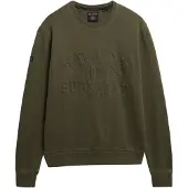 Superdry for man. M2014392A Athletic green jersey (XL), Casual, Cotton