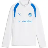 Puma Olympique de Marseille Quarter-Zip Training Top Youth, Age, White/Royal, 13-14Y