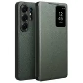 Qialino Samsung Galaxy S26 Ultra Smart View Flip-læretui - grønn