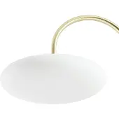 LUCANDE LED-gulvlampe Tenebra, 150 cm, messing/hvit, glass