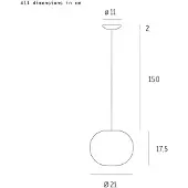 Casablanca hengelampe Acai, hvit, glass, Ø 21 cm, E27