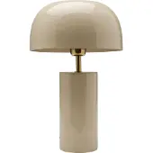 Kare bordlampe Loungy, hvit, stål, høyde 38 cm