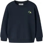 Name it Collegegenser - NmmVallen - Navy Blazer/Gravemaskin - - 4 år (104) - Collegegenser