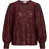Vila Fina O-neck Top Langermet Bluse