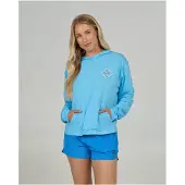 Salty Crew Tippet Fill Tech Hoody Longsleeve Lycra blå