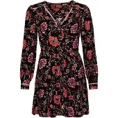 Superdry Printed V Tea Langarmet Kort Kjole