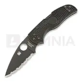 Spyderco Native 5 foldekniv, spyderedge, svart