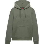 Superdry for man. M2014484A Olive green Athletic Emboss hoodie (S), Casual, Cotton
