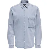 Only & Sons Benny Reg Chambray Skjorte Med Lange Ermer