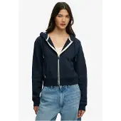 Superdry Essential Logo Cropped Genser Med Hel Glidelås