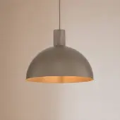 TK Lighting Hengelampe Oslo, sandfarget, metall, Ø 34 cm, E27