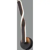 Reality LED-vegglampe Ginko, svart matt, metall, høyde 45,5 cm