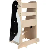 Small Foot Design - Wooden Learning Tower Penguin Wild Life 92cm