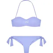 EA7 for woman. 7W000319_AF20663 Bikini Purple Logo (XS), Beachwear, Polyamide