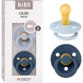 BIBS Colour Smokker - 2-pack - Str. 2 - Rund - Dusty Blue/Steel - - 6-18 md - Smokk