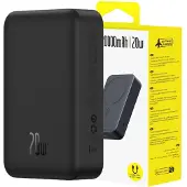 Baseus EnerFill FM41 20000mAh 20W Magnetic Power Bank with 30cm USB-C to USB-C Cable - Black - 20000 mAh