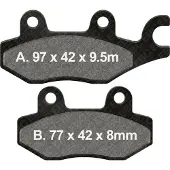 EBC Fa-tt Series Carbon Fiber Offroad Fa165/2tt Bremseklosser